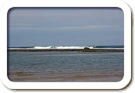 Protected reef and bay at Ligogo Holidays