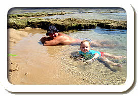 Safe bathing for children at Ligogo Holidays