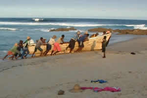 Local fishermen in Mozambique